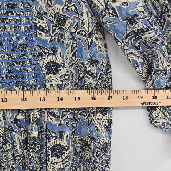 TUCKERNUCK Ros Garden Embroidered Dress Size S Cottagecore Peasant Floral Cotton - Picture 6 of 14